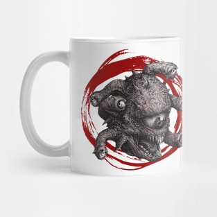 7 Eyes monster Be holder Red Mug